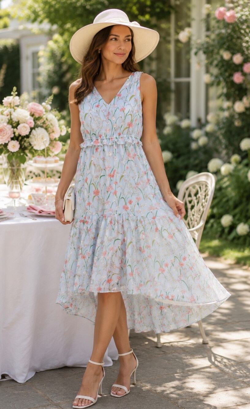 New Banana Republic fairy floral print tiered lined dress flex waist Size 2